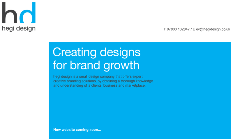 Hegi Design - New site coming soon